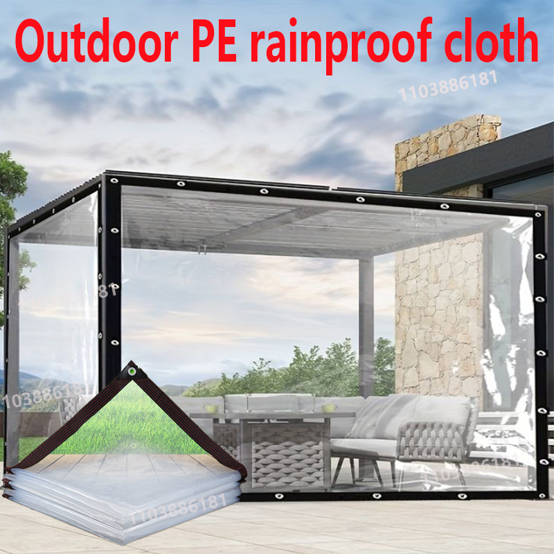 Outdoor Camping Dog Fence - Transparent Outdoor Tarpaulin 0.18mm PE Rainproof