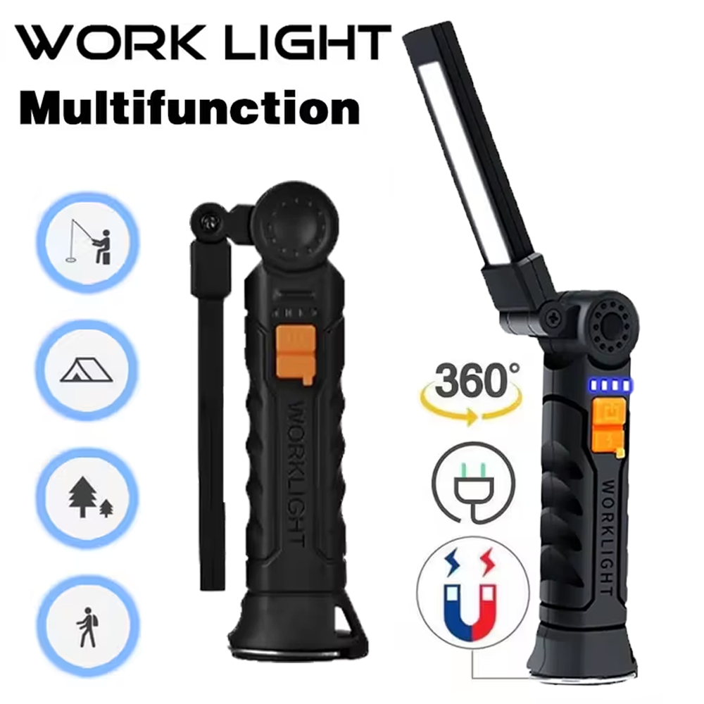 Camping Lantern - Portable COB LED Flashlight USB Rechargeable
