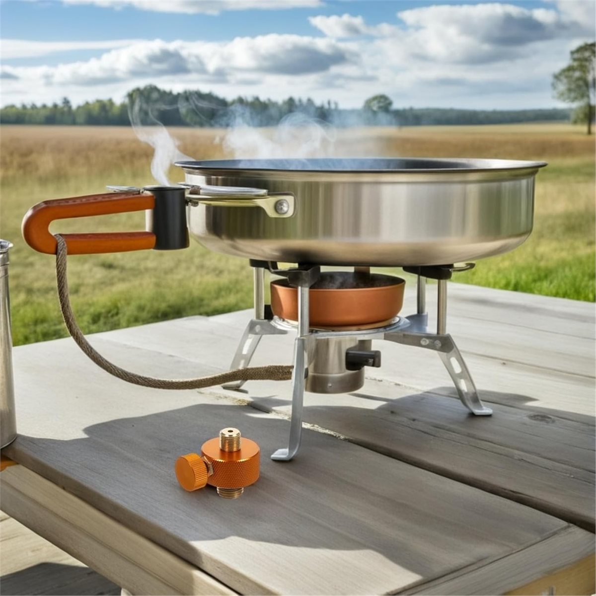 Outdoor Und Camping - Camping Gaskocher Adapter Mit Schnellanschluss Gasflaschenadapter