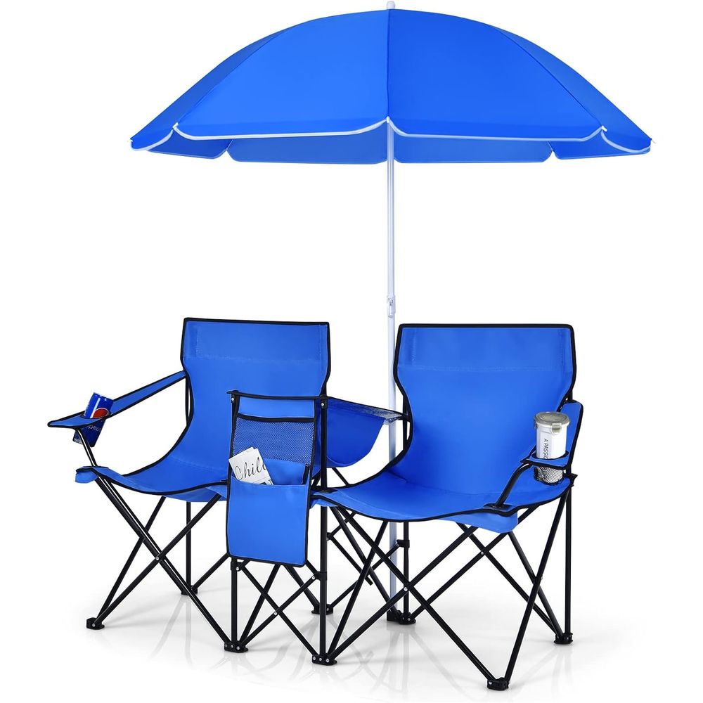 Outdoor Camping Table And Chairs - Portable Folding Picnic Chairs with Detachable