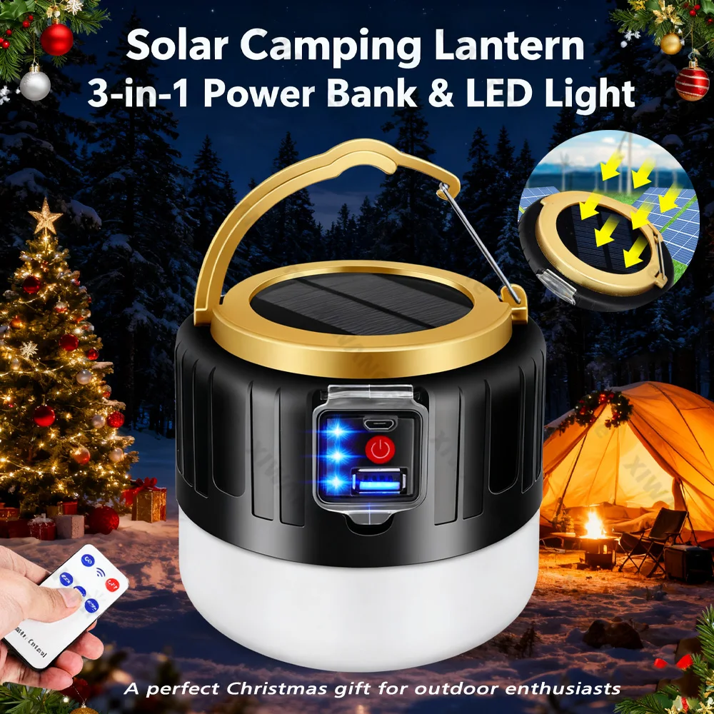 Outdoor Camping Light Ideas - All-in-1 Solar Camping Lantern with Power