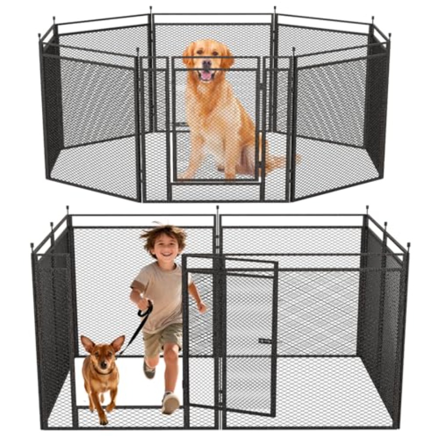 Outdoor Camping Dog Fence - Dog Playpen with Safety Mesh 32