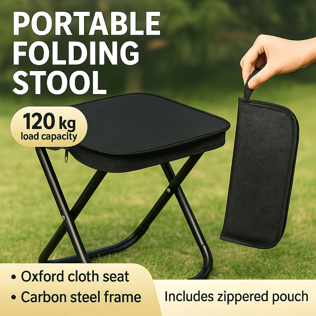 Outdoor Camping Table And Chairs - [Portable Folding Chair] Lightweight Sturdy Frame