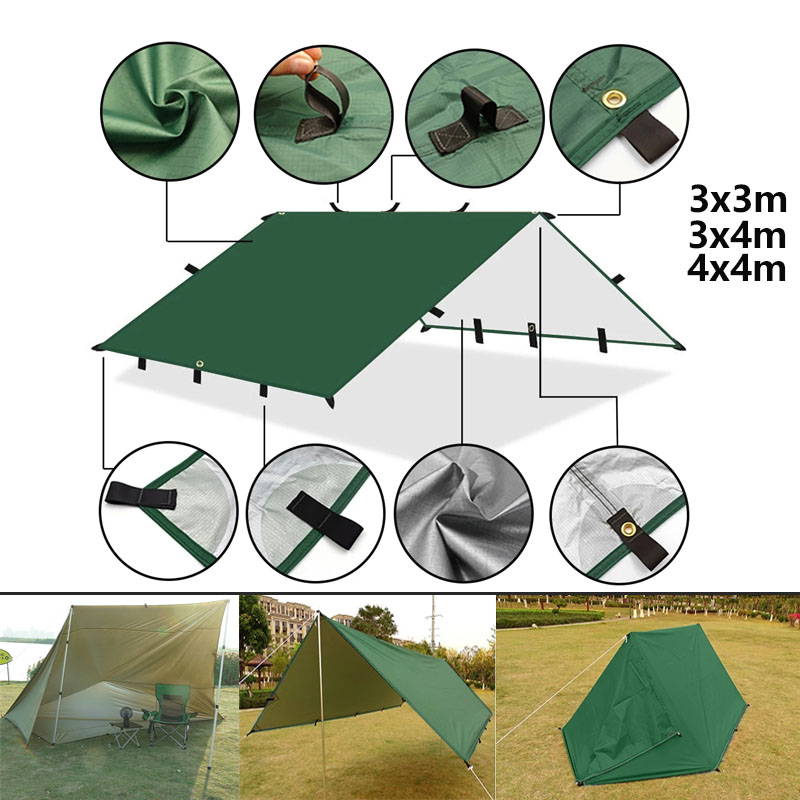 4x4m 4x3m 3x3m 19 Hang Points  - Outdoor Camping Automatic Quick Opening Tent ulasan dan harga