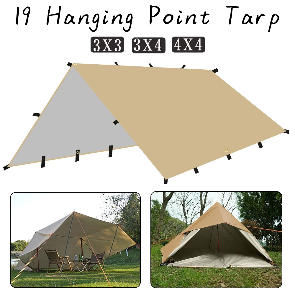 4x4m 4x3m 3x3m 19 Hang Points  - Outdoor Camping Automatic Quick Opening Tent ulasan dan harga