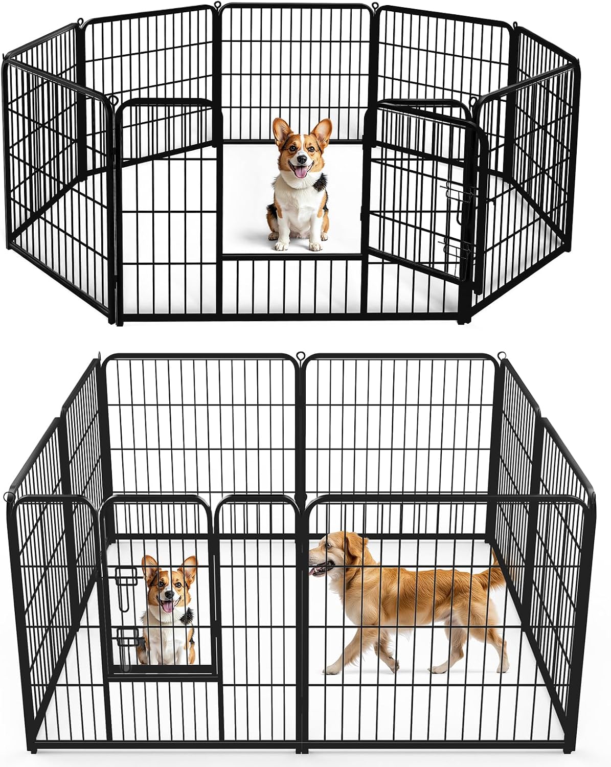 32 Inch Metal Dog Playpen, 8 P - Outdoor Camping Dog Fence ulasan dan harga