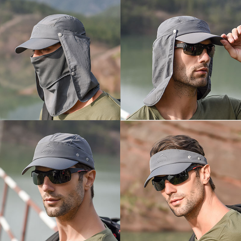 Multifunction Foldable Quick D - Camping Outdoor Quick Drying Sun Neck Protection Cap Hat ulasan dan harga