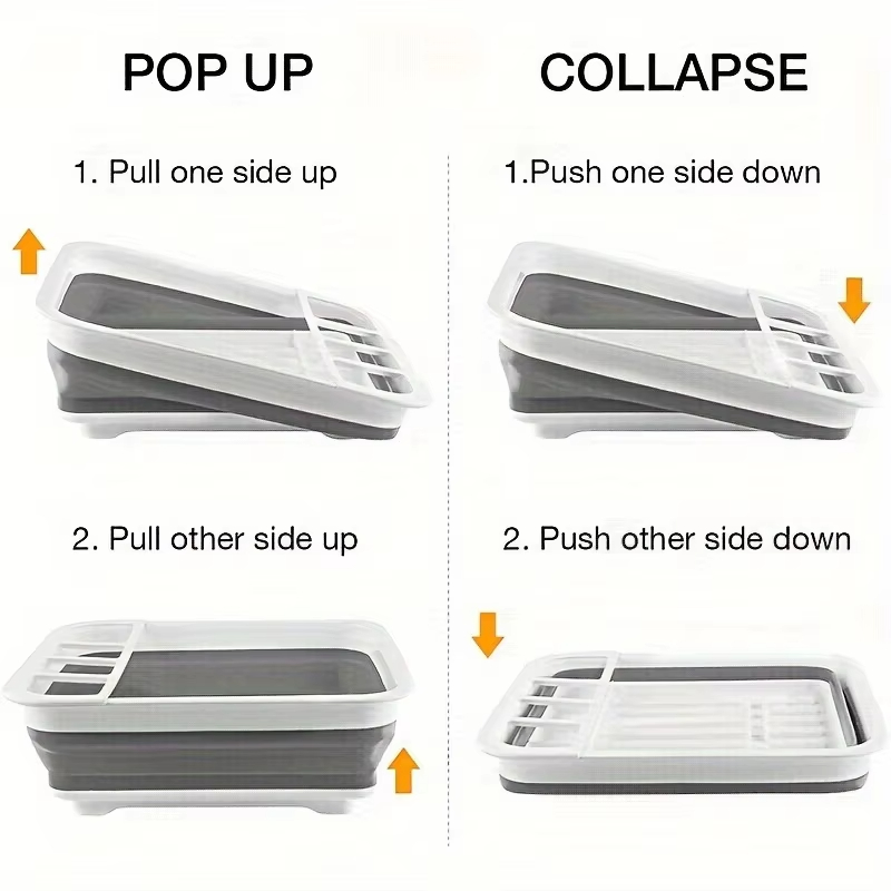 Collapsible Dish Drying Rack w - Camping Quiet ulasan dan harga