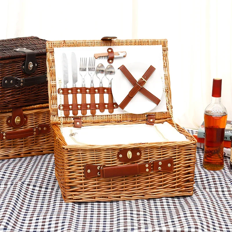 Family Outing Picnic Basket, O - Outdoor Camping Box ulasan dan harga