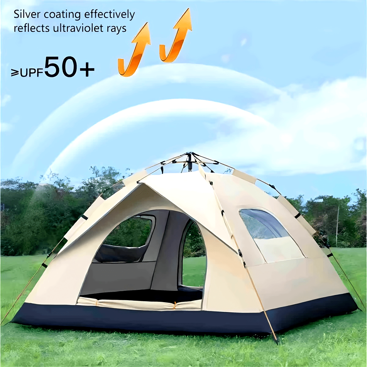 Automatic Quick Open Silver Co - Outdoor Camping Automatic Quick Opening Tent ulasan dan harga