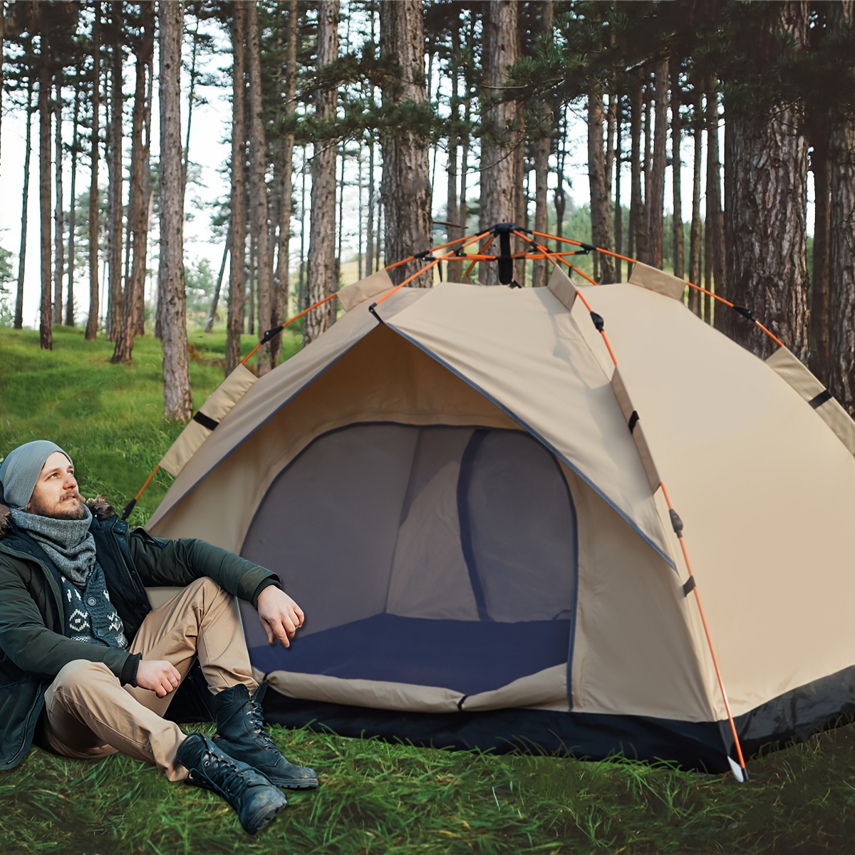 Automatic Quick Open Silver Co - Outdoor Camping Automatic Quick Opening Tent ulasan dan harga