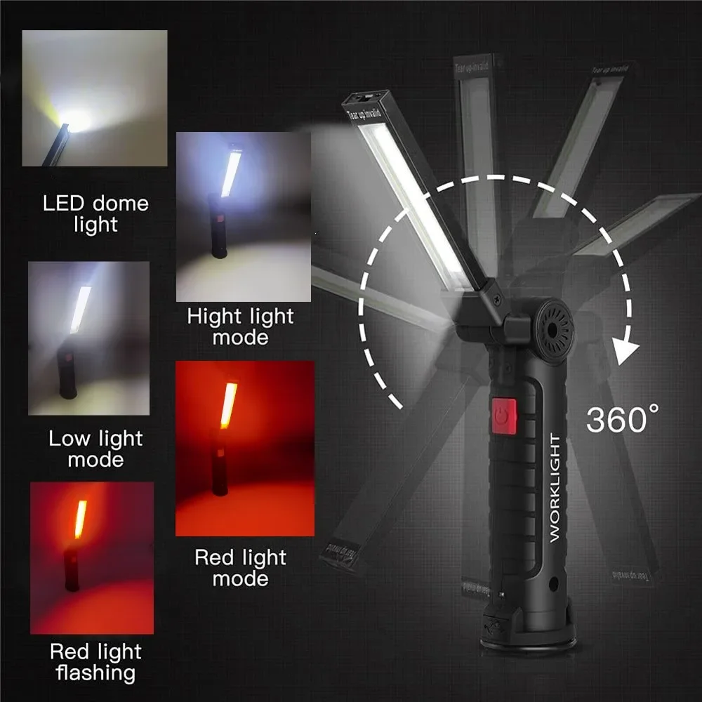 Portable COB LED Flashlight US - Camping Lantern ulasan dan harga