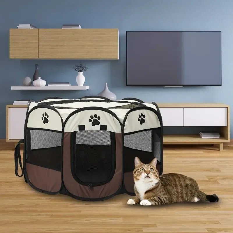 Portable Foldable Pet Tent Ken - Outdoor Camping Dog Fence ulasan dan harga