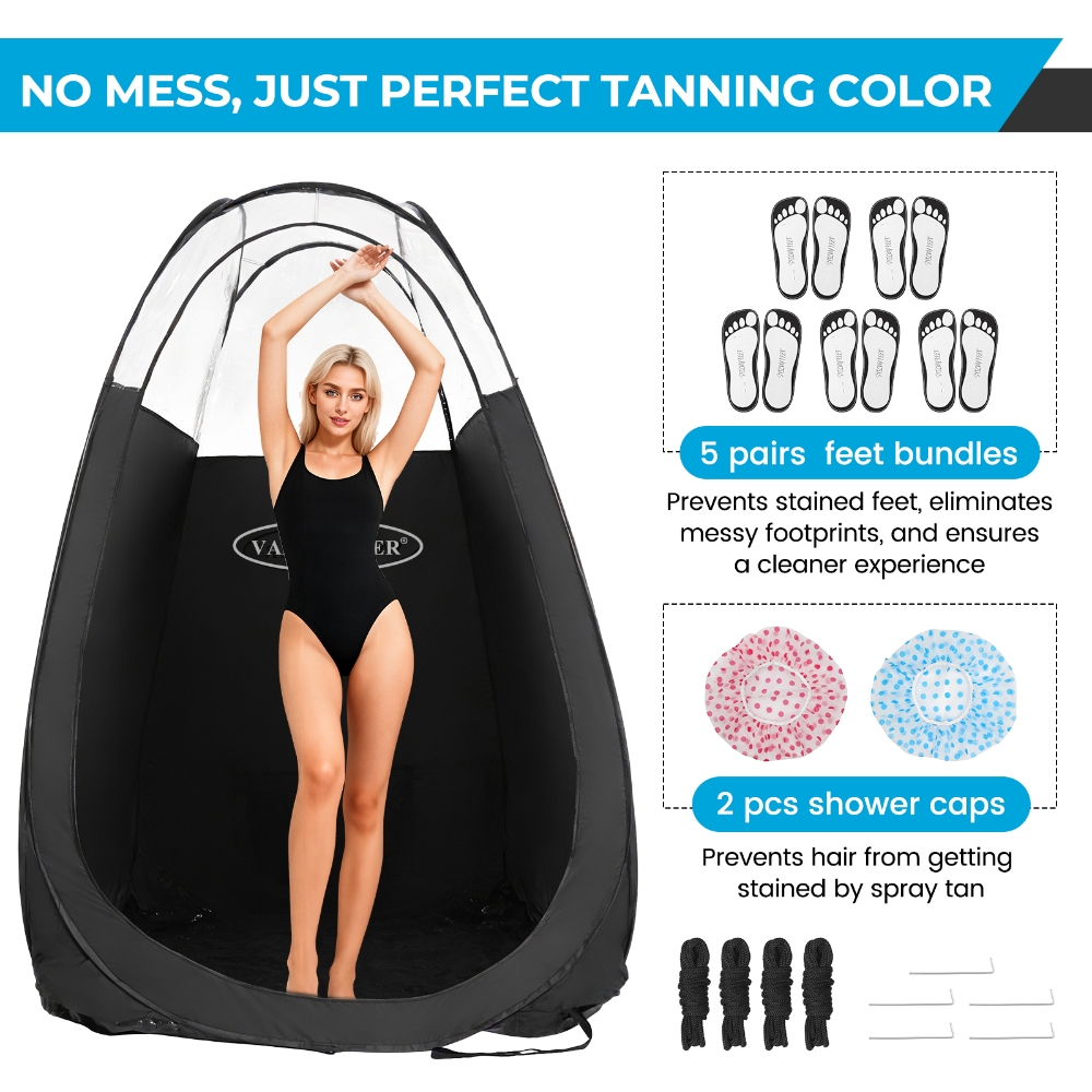 Black Spray Tanning Tent Porta - Outdoor Camping Automatic Quick Opening Tent ulasan dan harga