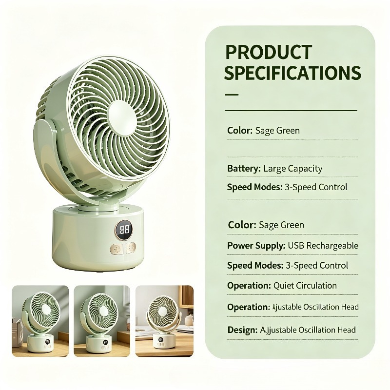 USB Rechargeable Compact Fan w - Outdoor Camping Fans ulasan dan harga