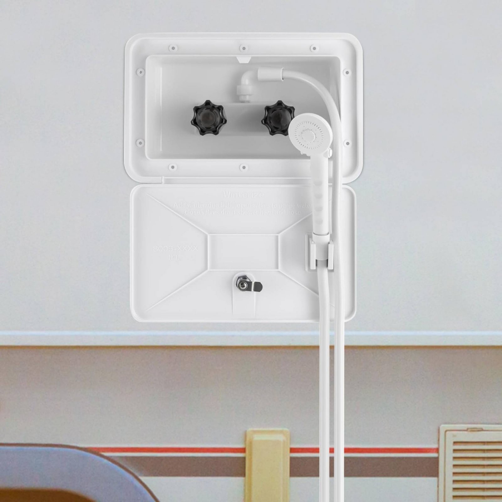 RV Exterior Shower Box Compact - Outdoor Camping Box ulasan dan harga