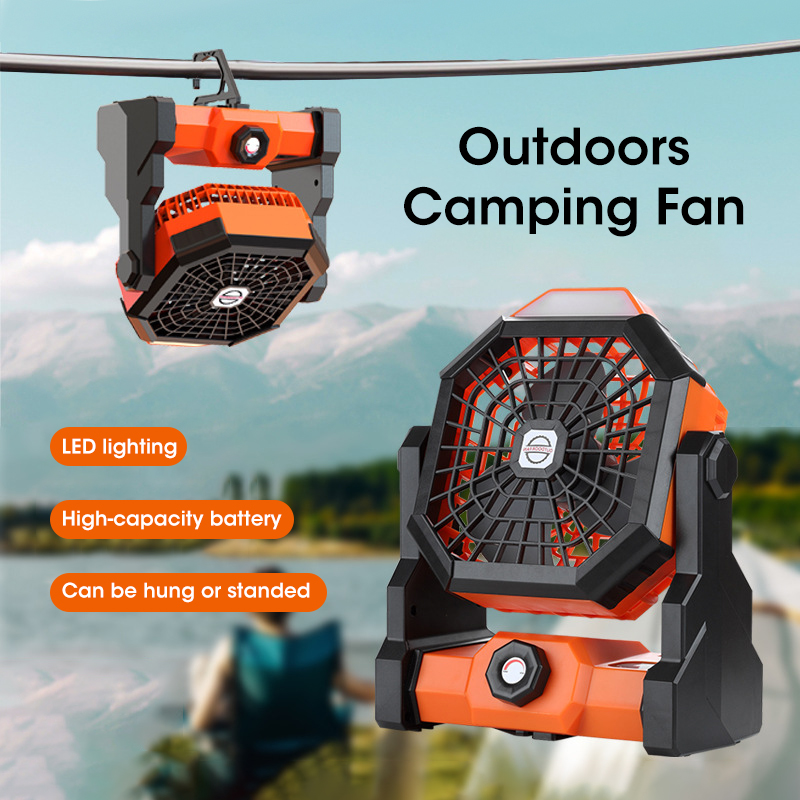 10000mAh Camping Fan with LED  - Outdoor Camping Fans ulasan dan harga