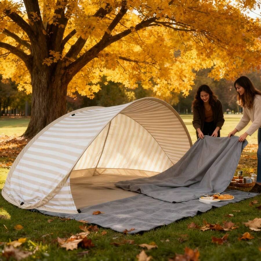 2-Second Pop-Up 2-Person Beach - Outdoor Camping Automatic Quick Opening Tent ulasan dan harga