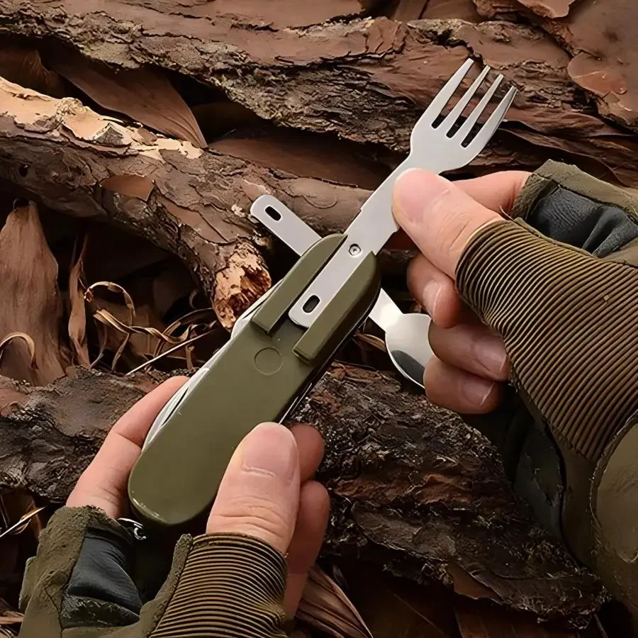 Camping Gear 5-in-1 Stainless  - Camping Quiet ulasan dan harga