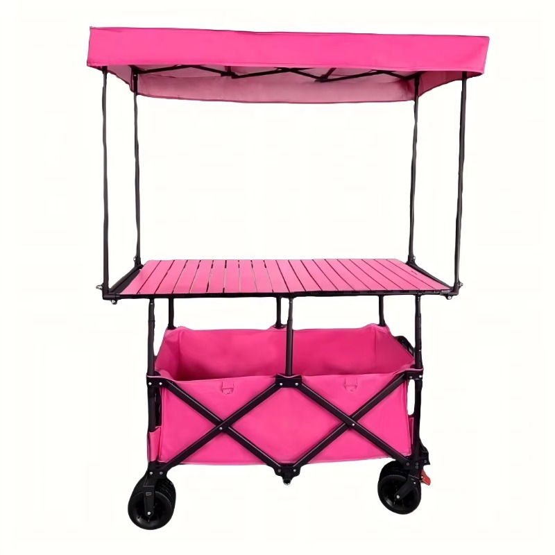 Stall Folding Steel Table Trol - Outdoor Camping Trolley ulasan dan harga