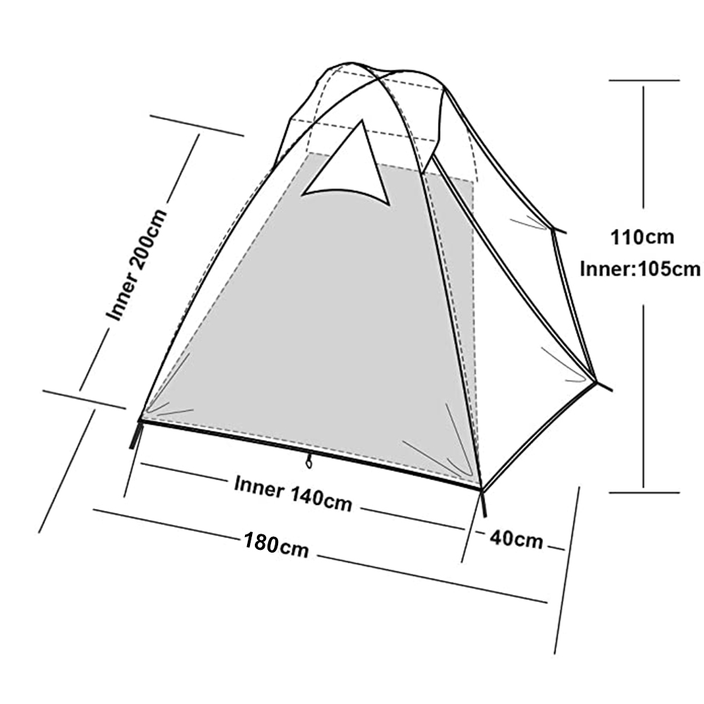 Desert&Fox 2 Person Tent Light - Outdoor Camping Dome ulasan dan harga
