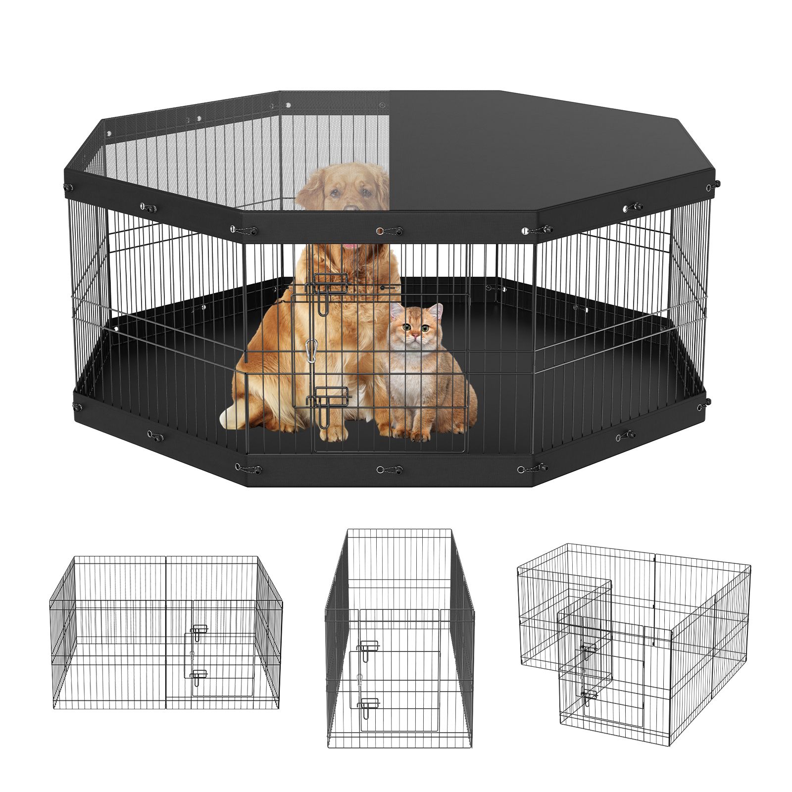 Dog Playpen, 8 Panels Foldable - Outdoor Camping Dog Fence ulasan dan harga