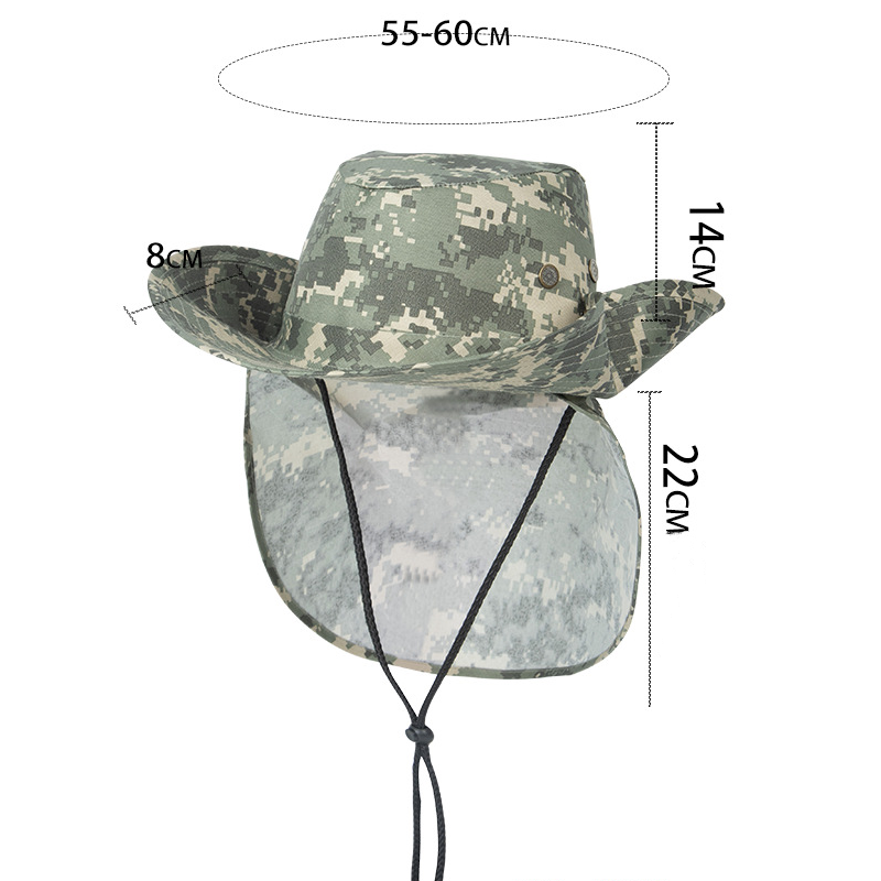 New Summer Camouflage Sun Hat  - Camping Outdoor Quick Drying Sun Neck Protection Cap Hat ulasan dan harga