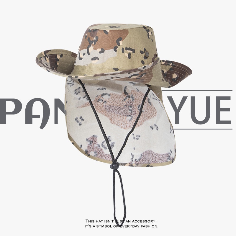 New Summer Camouflage Sun Hat  - Camping Outdoor Quick Drying Sun Neck Protection Cap Hat ulasan dan harga