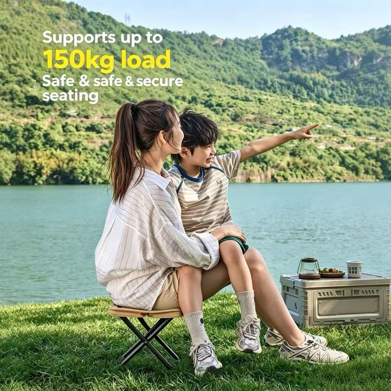 Magza Portable Folding Stool U - Outdoor Camping Table And Chairs ulasan dan harga