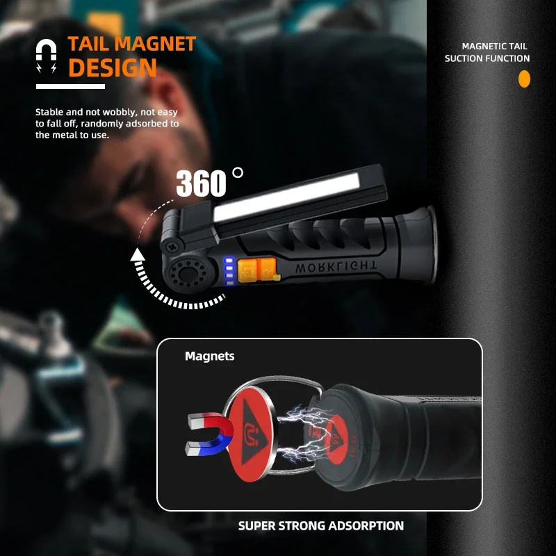 COB LED Folding Flashlight Por - Camping Lantern ulasan dan harga