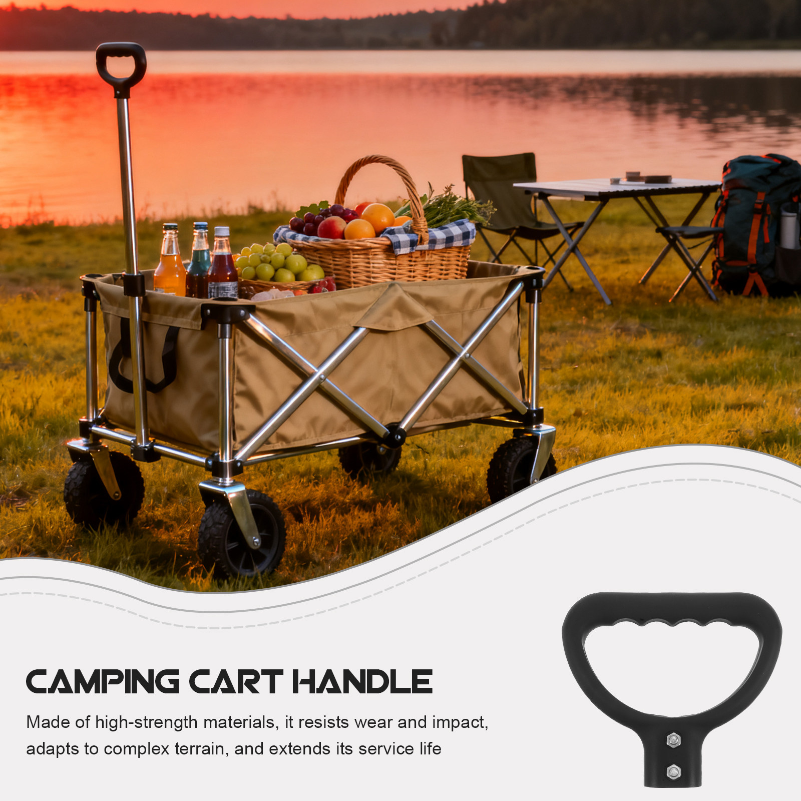 Wagon Handle Bar Replacement F - Outdoor Camping Trolley ulasan dan harga