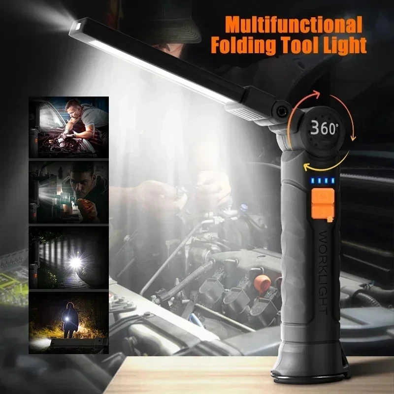COB LED Folding Flashlight Por - Camping Lantern ulasan dan harga
