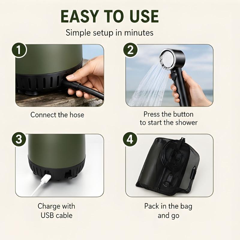 Lightweight Outdoor Shower Uni - Travel Outdoor Camping Youtube ulasan dan harga